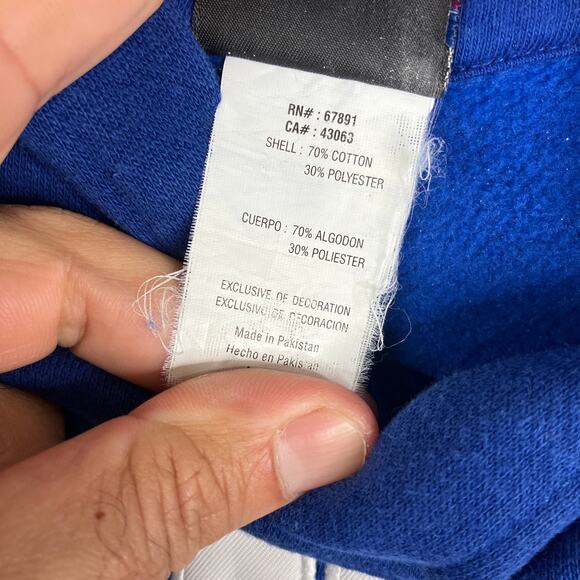 Reebok Hoodie Kids L Blue NFL Colts Pullover Fleece Football Sweatshirt Vintage - Picture 5 of 8